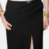 Wool Pencil Midi Skirt