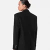 Wool Pinstripe Double-Breasted Blazer