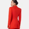 Wool Single-Breasted DV Blazer